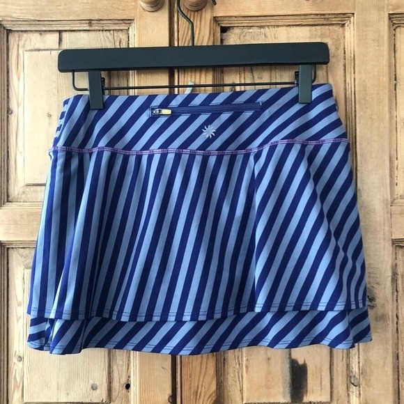 Athleta Swagger Fly By Purple Striped Skort Skirt Athletic Womens Size Small - Picture 5 of 13